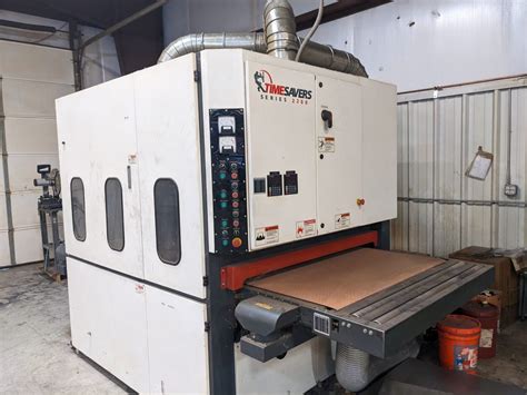 sheet metal deburring machine|timesaver metal finishing equipment.